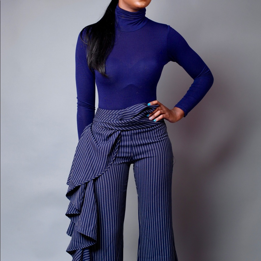 Pin strip look pants